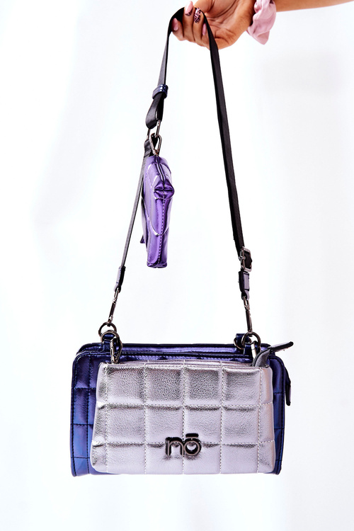 Multifunctional Quilted Messenger Bag NOBO NBAG-K1300 Blue