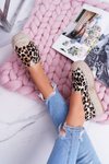 Brown Slide-on Panther Espadrilles Zadie