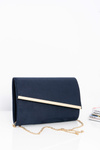 Women's Clutch Bag Gold Accessories Navy Blue