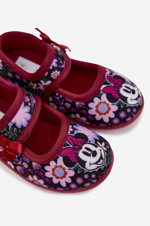 Ballet Flats Slippers For Girls MINNIE MOUSE Burgundy Nomi