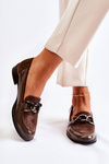 Classic Moccasins With Chain Laura Messi 2531 Brown