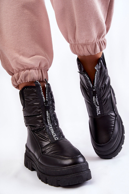 Women's Comfortable Snow Boots Black Elodia