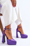 Fashionable Pumps On A Heel Purple Santoro