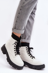 Women's boots with black and white scarf Rivella