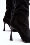 Women's Heeled Fur-Lined Boots Black Isot