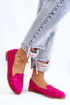 Comfortable Suede Women's Loafers Fuchsia Lucca