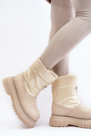 Women's Snow Boots On Thick Sole GOE MM2N4079 Beige