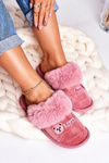 Women's Home Slippers With Fur Powder Pink Teddy