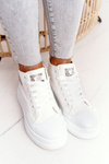 Women's High Sneakers On A Platform White Nice Girl