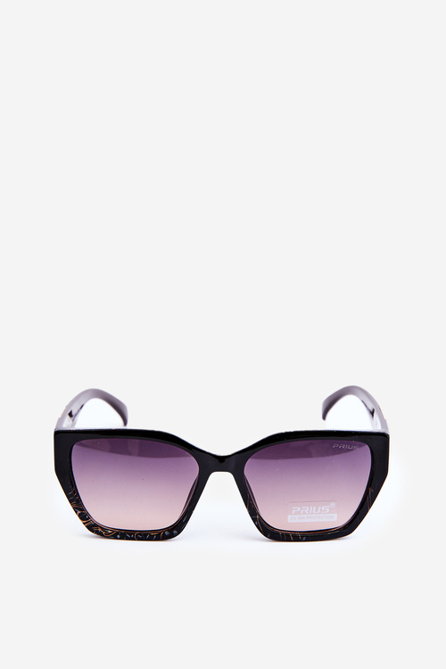 Women's Classic Sunglasses with Gold Details UV400 Black-Brown