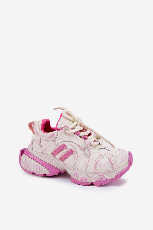 Women's Leather Sneakers GOE RR2N4038 Pink