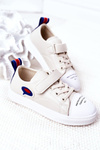 Children's Sneakers With Velcro Beige Cartoon