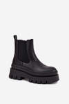 Insulated Women's Chelsea Boots On Platform Black Ismira