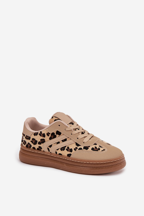 Women's Sneakers on Platform Panterka Beige Denissa