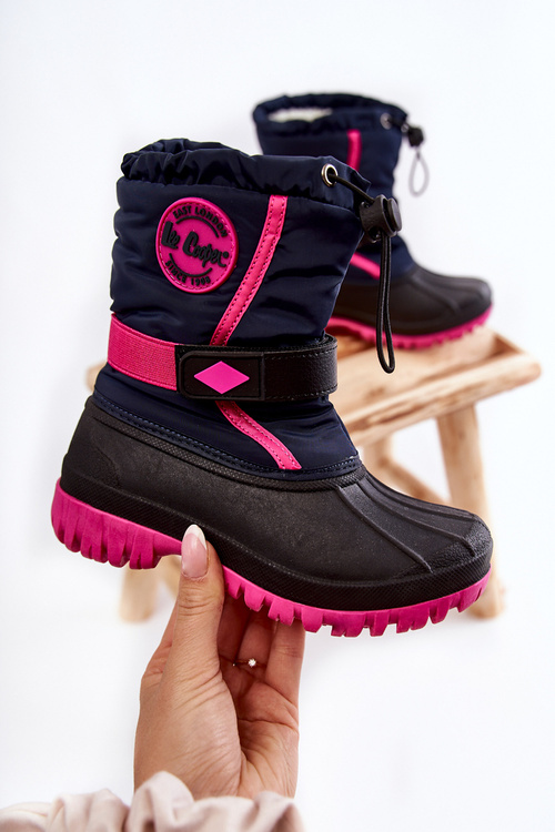 Children's warm snow boots Lee Cooper LCJ-21-44-0522 Fuchsia