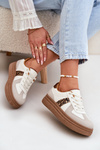 Women's Platform Sneakers Leopard Beige Lincidi