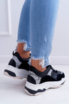 Sporty Women's Thick Sole Shoes Black Remember