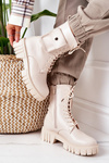 Insulated Boots With A Pocket Beige Awesome