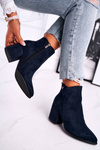 Women's Boots On Heel Navy So Good
