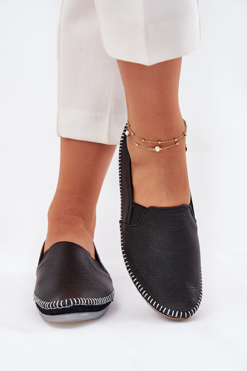 Leather Ballet Flats Maciejka T3512-71 Black