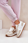 Damskie Buty Sportowe Sneakersy Panterka Beżowe Kalelia 