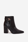 Ladies Ankle Boots With Decorative Detail Black Tharina