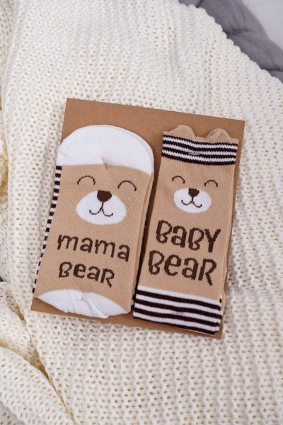 Set of Women's and Children's Soxo Mama Baby Bear Socks