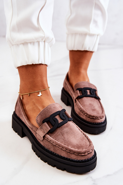 Suede Loafers With Decoration La.Fi 210031TA-SU Cappucino