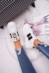 Sporty Women's Thick Sole Shoes White Marche