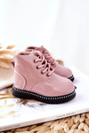 Leather Children's Boots Lacquered Pink Maris
