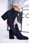 Women's Boots On Heel Navy So Good