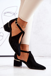 Suede Pumps On A Heel Laura Messi 2309 Black