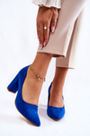 Classic Suede Pumps On A Heel blue Kendra