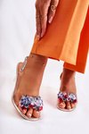 Elegant Sandals With Crystals Silver Lanette