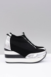 Lu Boo Czarne Sneakersy Na Koturnie Platforma Love Mitta