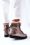 High Snow Boots Fleece-Lined Gold Sneezy
