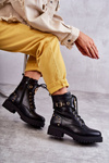 Leather Women's Boots With Studs Black Leticia