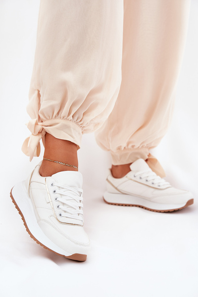 Ladies Sports Shoes On Platform White Nevliese