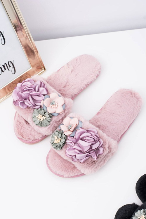 Pink Women's Flip Flops With Flowers Lu Boo Bouquet