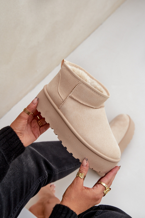 Women's Platform Snow Boots Light Beige Ninala