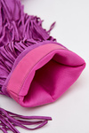 Women's High Heel Boots with Fringes Purple Isalune