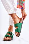 Women's Slippers Green Misandei