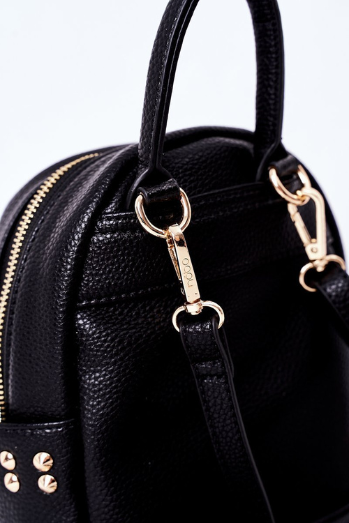 Damski Skórzany Plecak NOBO K4110 Czarny