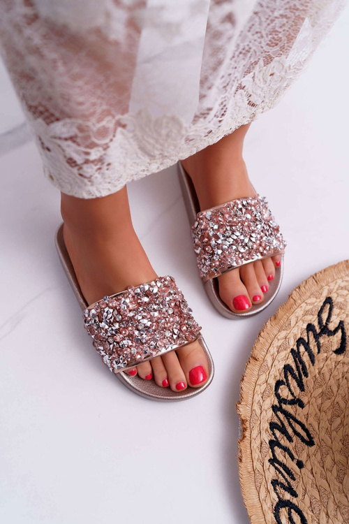 Women's Flip Flops Pink Gold Glamour