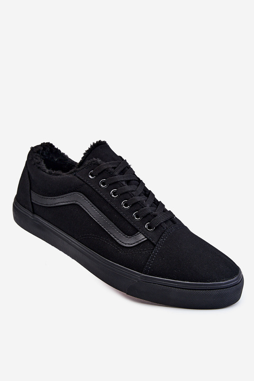Men's Textile Warm Sneakers Black Harry