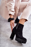 Women's Suede High Heel Boots Black Maricruz