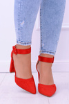 Women's Suede Red Harinta Stiletto Stiletto pumps