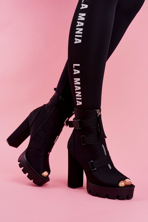 Women's Boots On High Heel Black Gladios