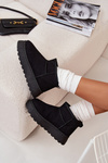 Women's Snow Boots On Platform Insulated With Fur Black Vesirae
