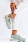 Women's Sports Shoes With Decorative Zipper Green Adrea